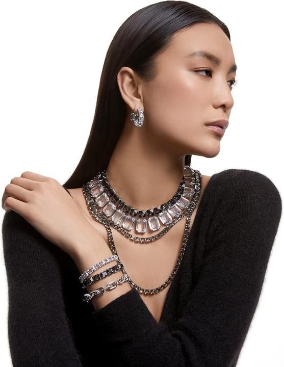 Actual product image Swarovski Millenia necklace Oversized crystals Octagon cut White Rodium topcoat Metal No Gemstone (Metal)