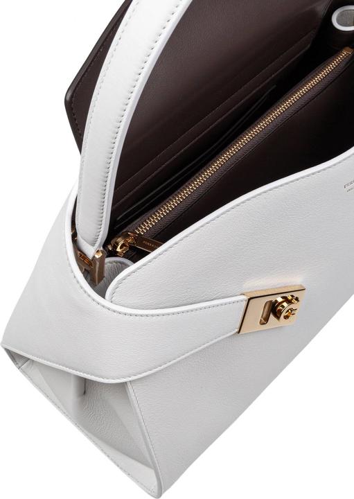 Image du produit Salvatore Ferragamo Ferragamo hug sh s leather bag color white