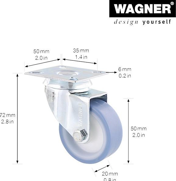 Image du produit Wagner System Roulette pivotante