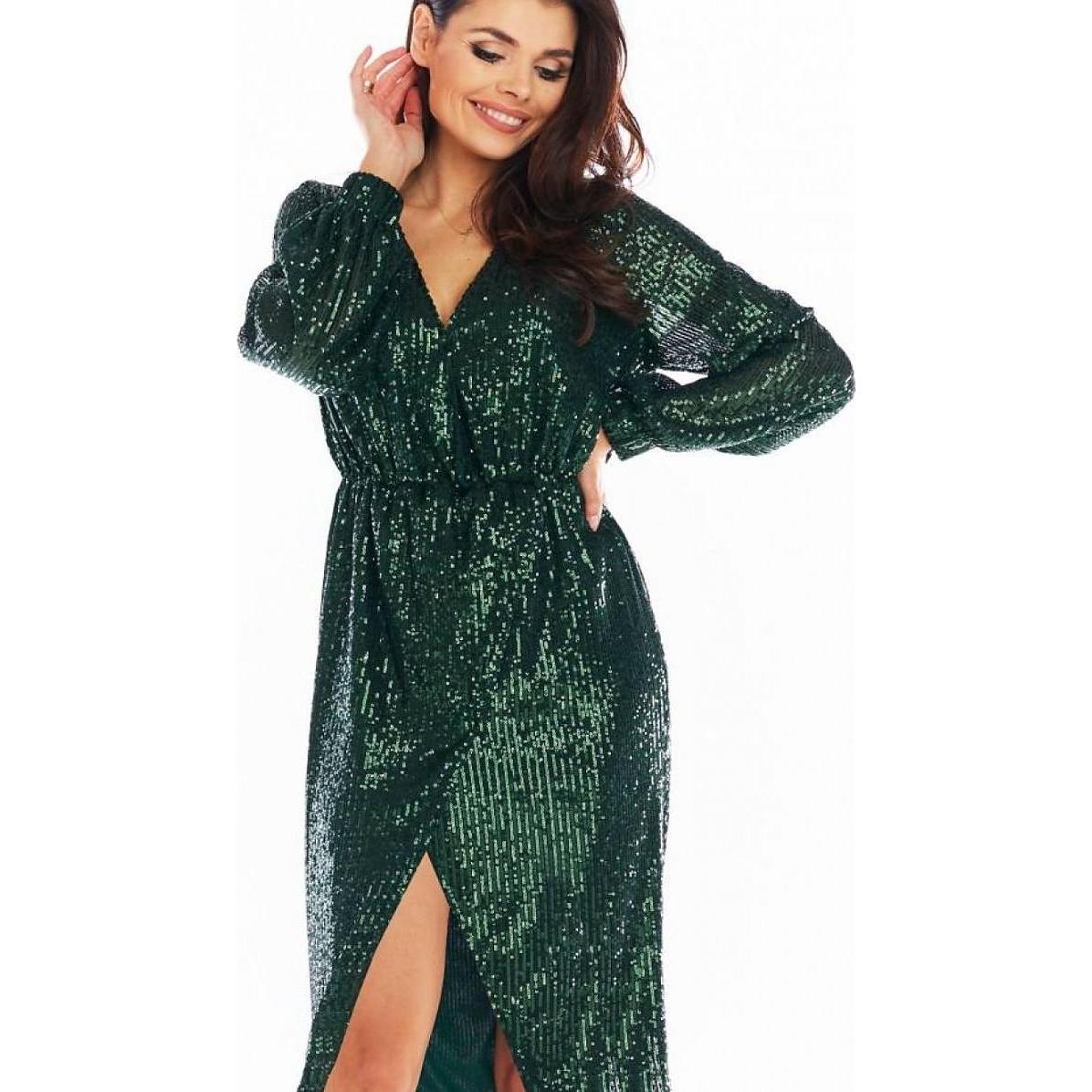 Awama, Damen, Kleider, Abendkleid, Grün, (M)