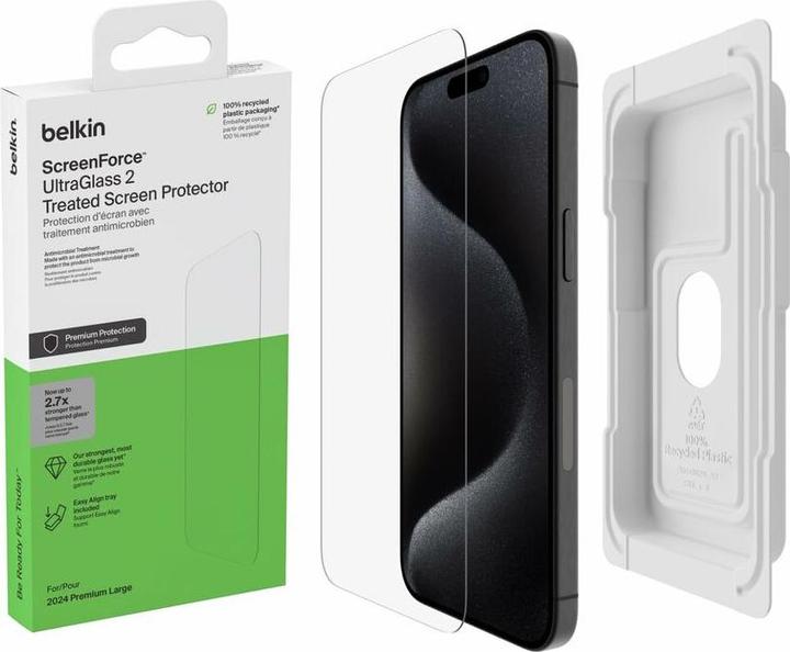 Immagine prodotto Belkin ScreenForce UltraGlass 2 (1 pz., Apple iPhone 16 Pro Max)