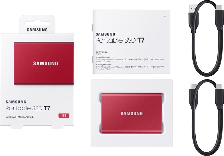 Image du produit Samsung Portable T7 Red (1000 Go)
