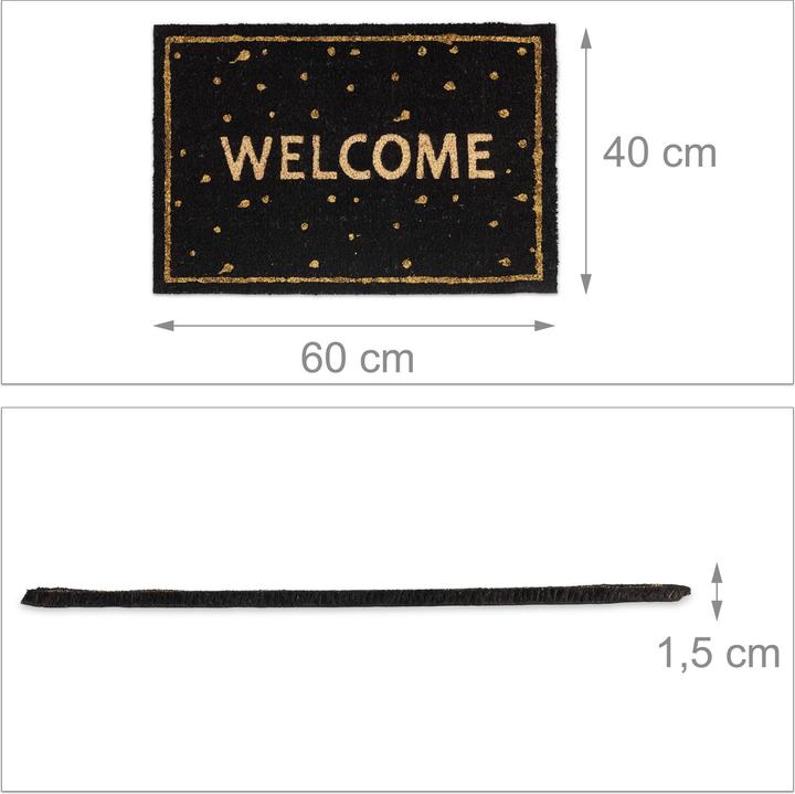 Produktbild Relaxdays Willkommen Glitzer (60 x 40 x 1.5 cm)