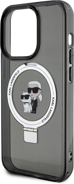 Produktbild Karl Lagerfeld KLHMP15XHMRSKCK iPhone 15 Pro Max 6.7" czarny/black hardcase Ring Stand Karl&Choupett (Apple iPhone 15 Pro Max)