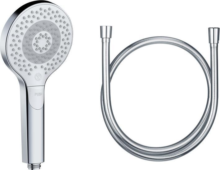Image du produit Kludi Kit de douche X3, diamètre de douche 11,7 cm + flexible de douche 1,6 m (3 Types de jets, 15 l/min)