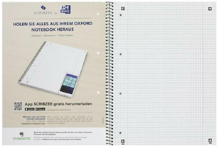Produktbild Oxford Collegeblock (A4+, Kariert, Weicher Einband)