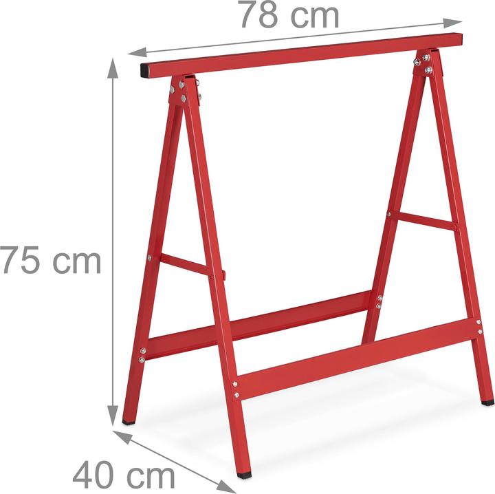 Actual product image Relaxdays 2x folding trestle (78 cm, 40 cm)