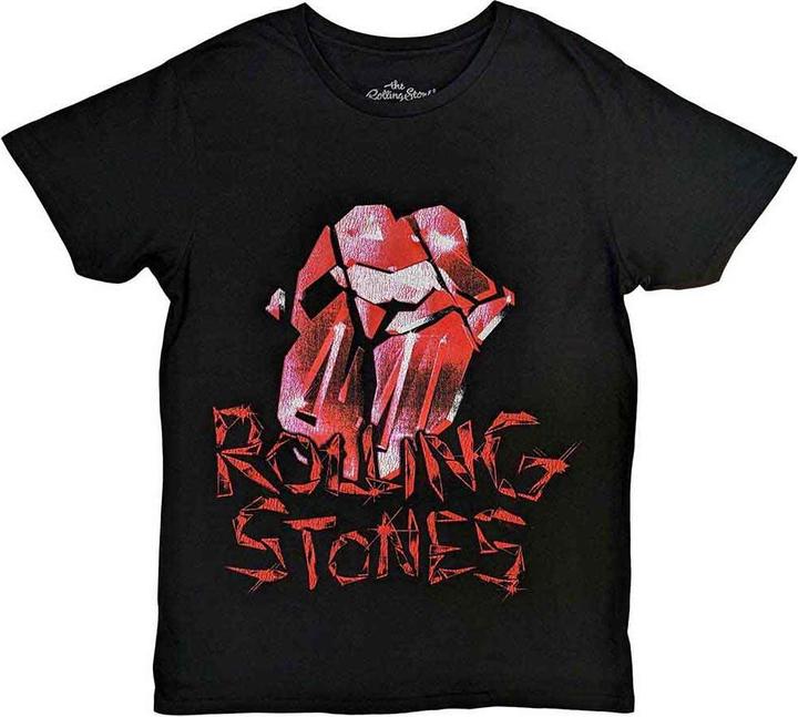 Actual product image The Rolling Stones Hackney Diamonds Cracked Glass Tongue (XL)