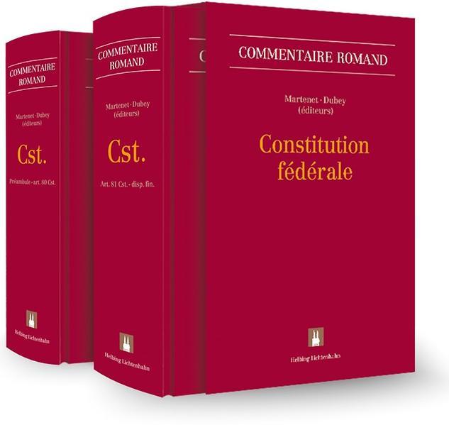 Constitution fédérale (Français, Jacques Dubey, Vincent Martenet, 2021)