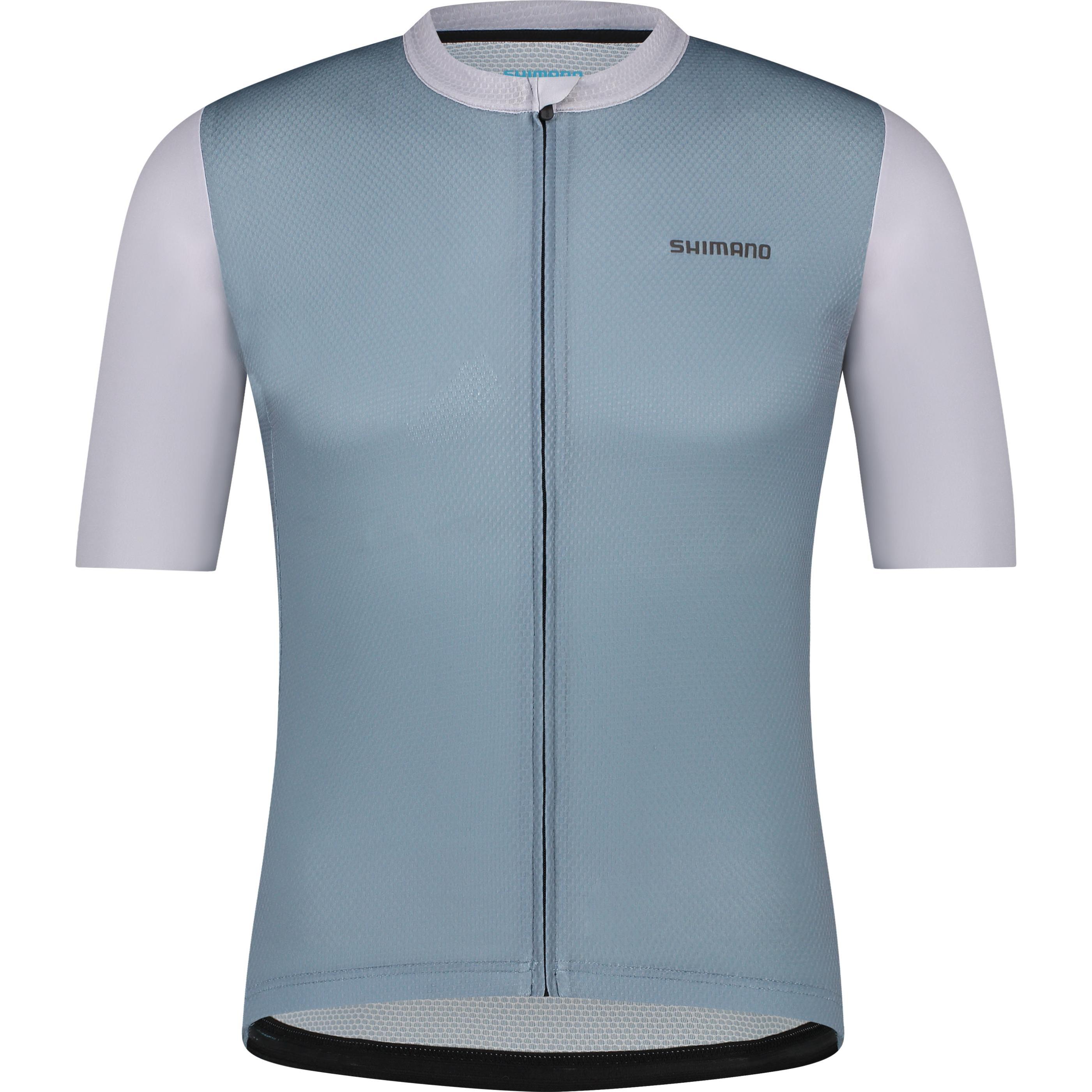 Shimano, Herren, Velotrikot, Men Aria SS Jersey transparent blue (M), Blau, M