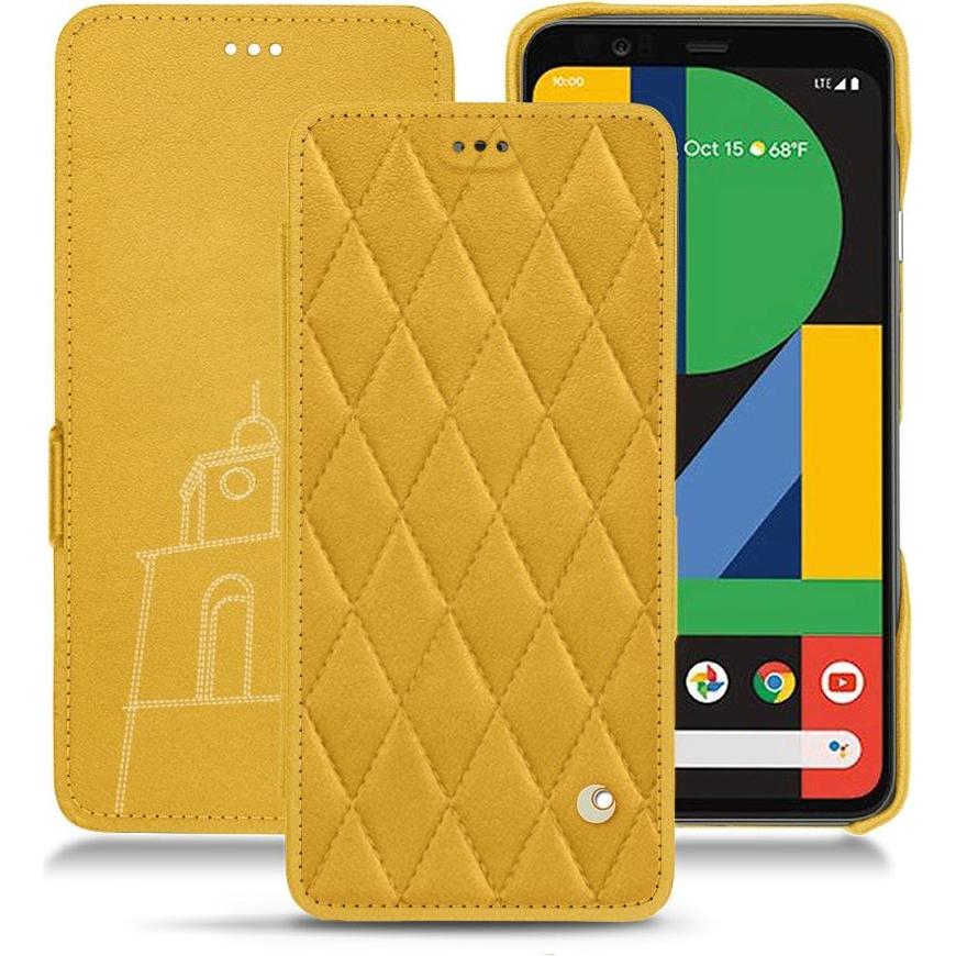 Noreve Lederschutzhülle horizontal (Google Pixel 4 XL), Smartphone Hülle, Orange