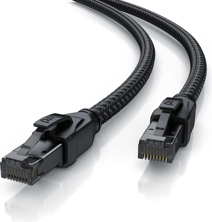 Actual product image Primewire Network cable CAT.8, RJ-45, Ethernet, patch cable CAT 8, Gigabit Ethernet 40 Gbit/s S/FTP LAN cable (S/FTP, CAT8.1, 20 m)