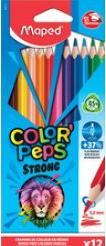 Actual product image Maped Triangular coloured pencil COLOR'PEPS STRONG, box of 18 (18 x)