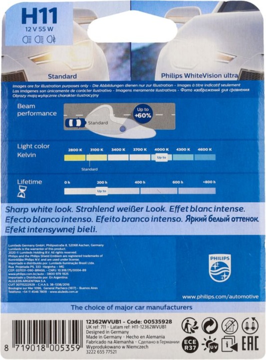 Immagine prodotto Philips WhiteVision ultra (H11)