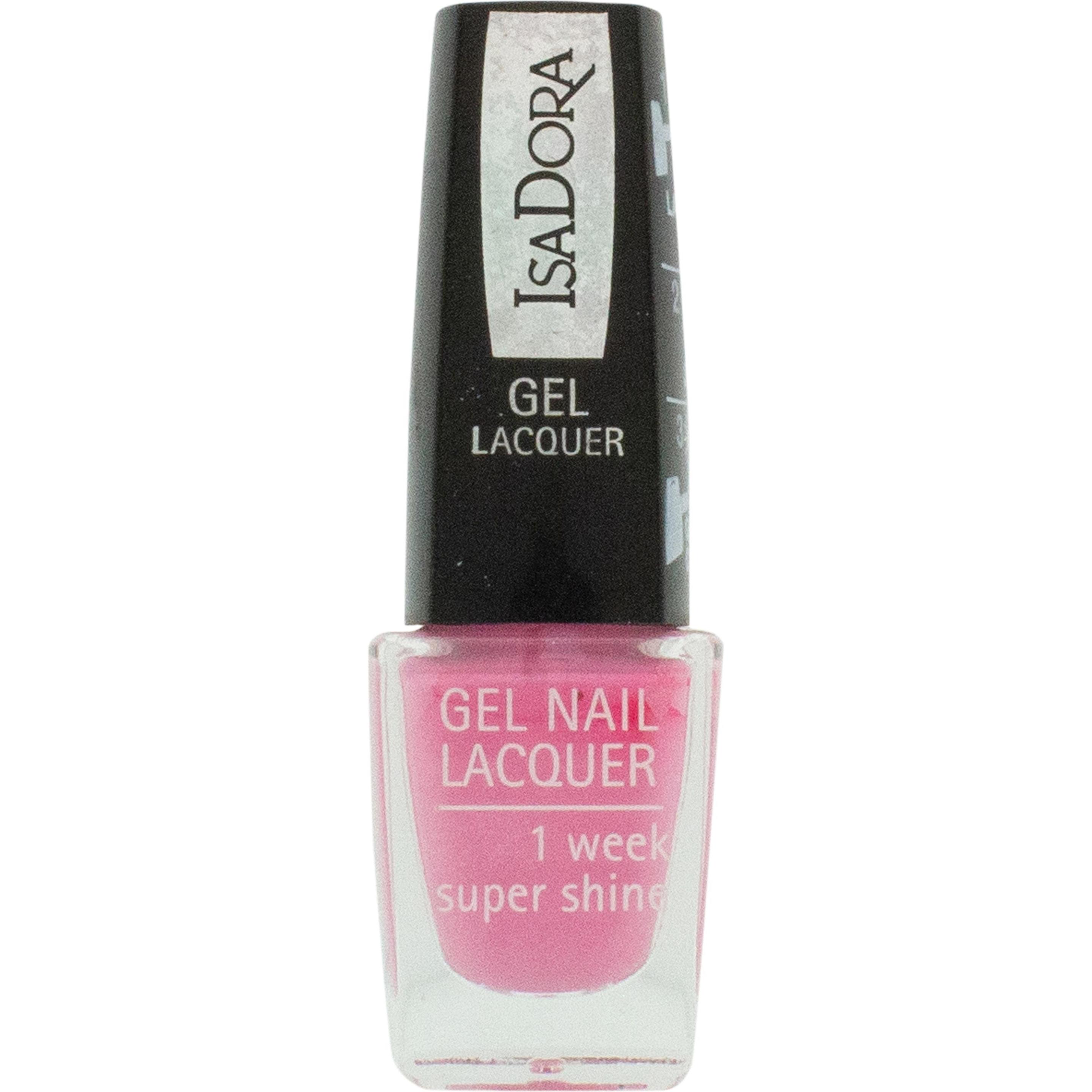 Isadora, Smalto per unghie, 222 Pink Bomb Gel Lacquer 6ml for Women (222 Bomba rosa, Smalto per unghie effetto gel)