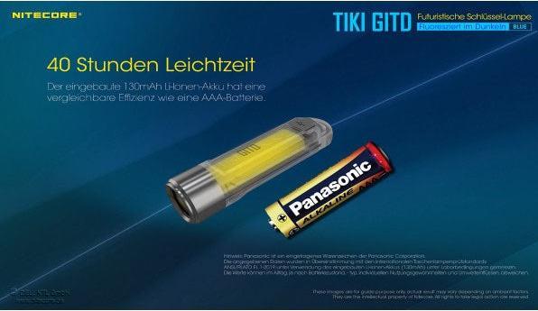 Actual product image Nitecore Tiki Gitd (5.50 cm, 300 lm)