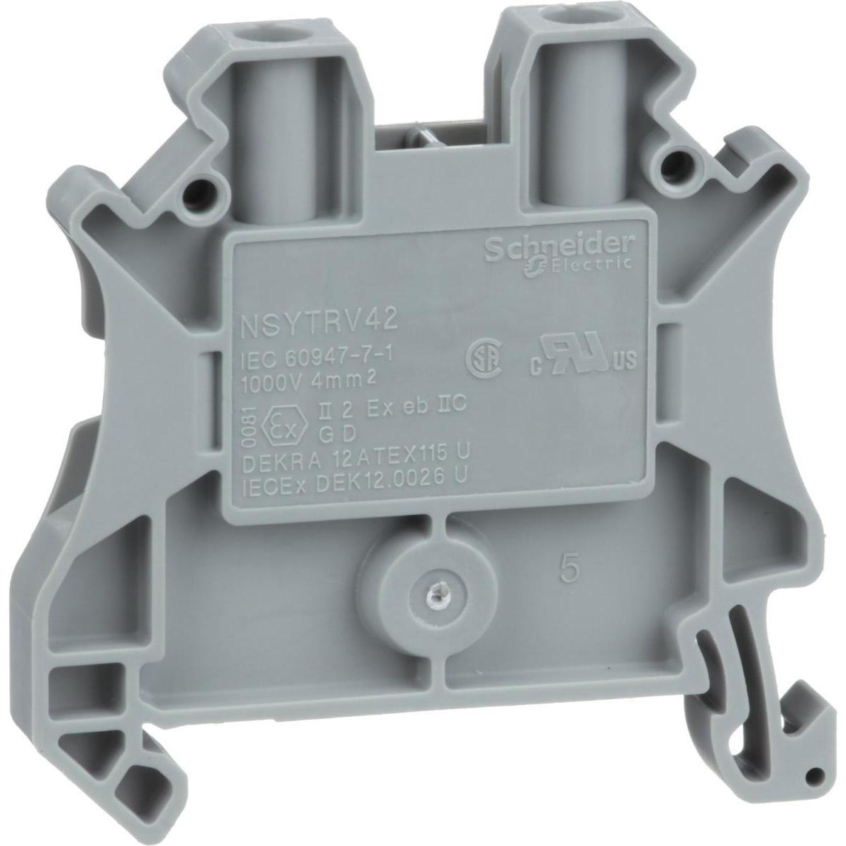 Schneider Electric, Abzweigdose, Linergy Klemmleiste zur Durchl., 4mm2, NSYTRV42