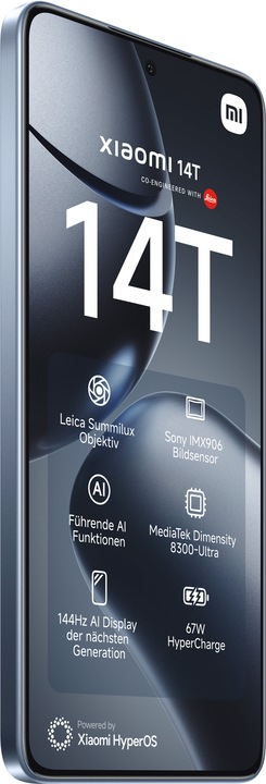 Produktbild Xiaomi 14T (256 GB, Titan Blue, 6.67", Dual SIM, 50 Mpx, 5G)