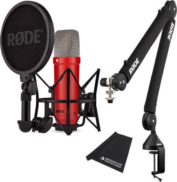 Produktbild RØDE NT1 Signature Red Studio-Mikrofon Rot mit PSA1+PLUS Gelenkarm Schwarz