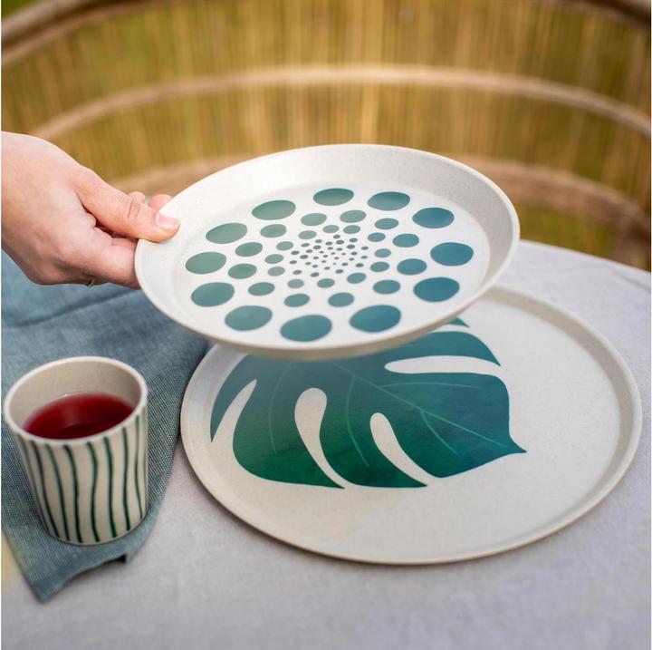 Produktbild Koziol Trinkbecher Connect S Monstera 190 ml, 4 Stück, Beige/Grün (0.19 l, 4 x)