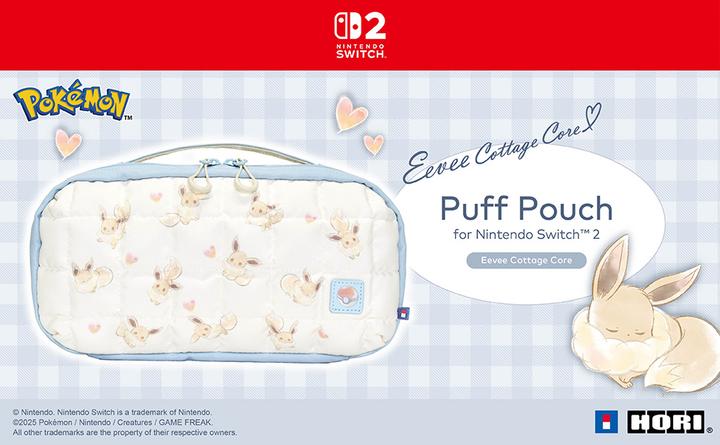 Actual product image HORI SWITCH 2 Borsa Imbottita Puff Pouch Eevee Cottage Core (Switch 2)