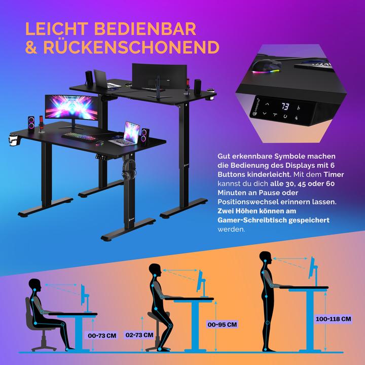 Image du produit Casaria Bureau (110 x 60 x 118 cm)