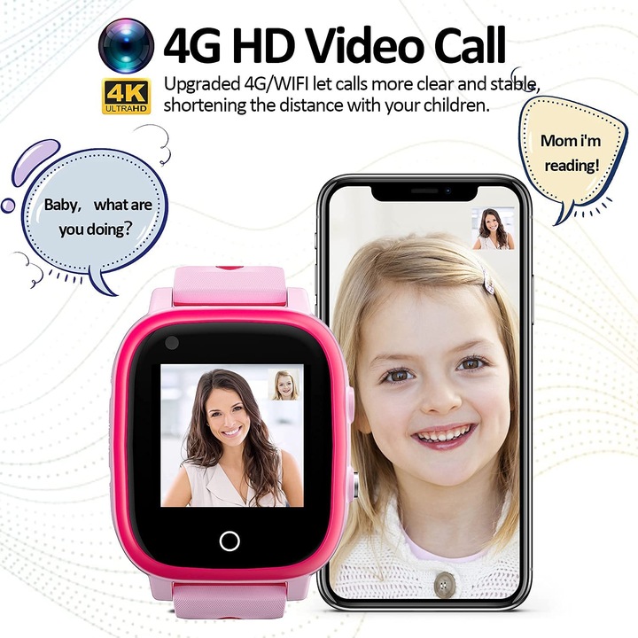 Produktbild Okyuk Smartwatch für Mädchen Jungen (4G)