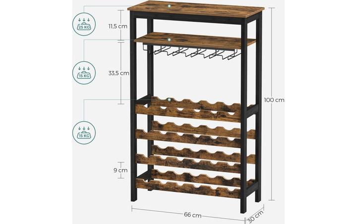 Produktbild Songmics Havanna (66 x 30 x 100 cm, 24 Fl.)