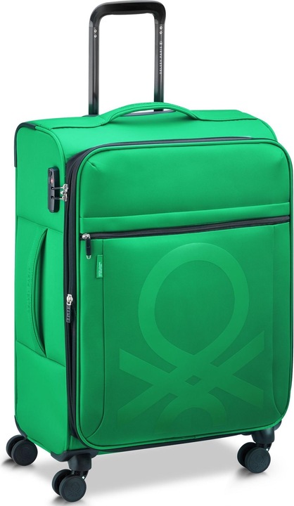 Actual product image Delsey Paris x United Colors of Benetton Color Block 4-wheel cabin trolley S 55 cm with stretch fold (77 l, Hand luggage (up to 50 litres))