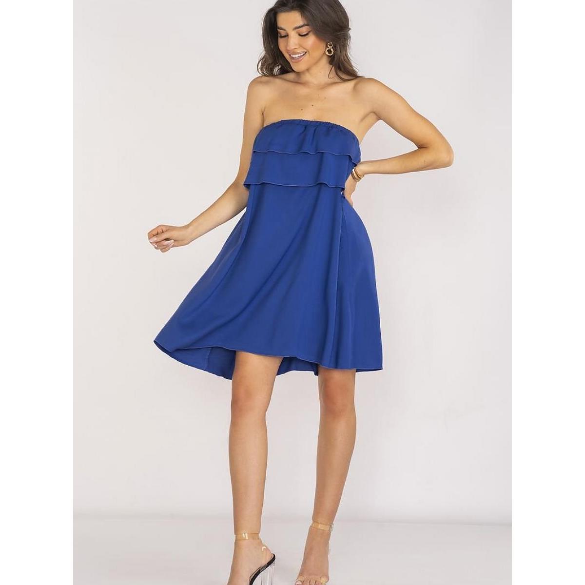 Awama, Damen, Kleider, Alltagskleid model, Blau, (L)