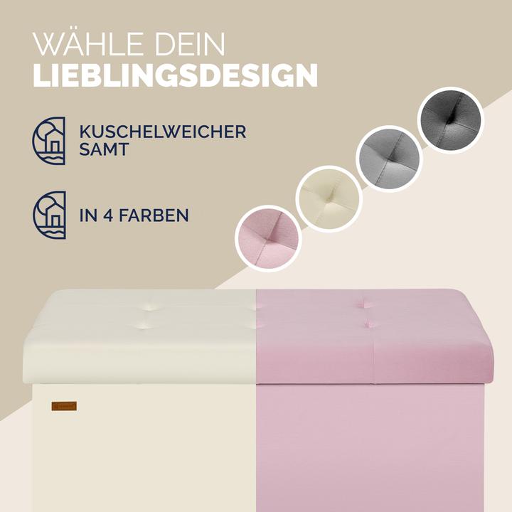 Actual product image Casaria Velvet seat chest (76 cm)