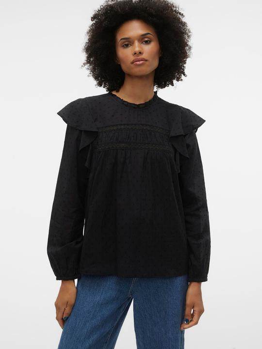 Image du produit Vero Moda VMTRINE LS LACE TOP WVN Chemisier (M)