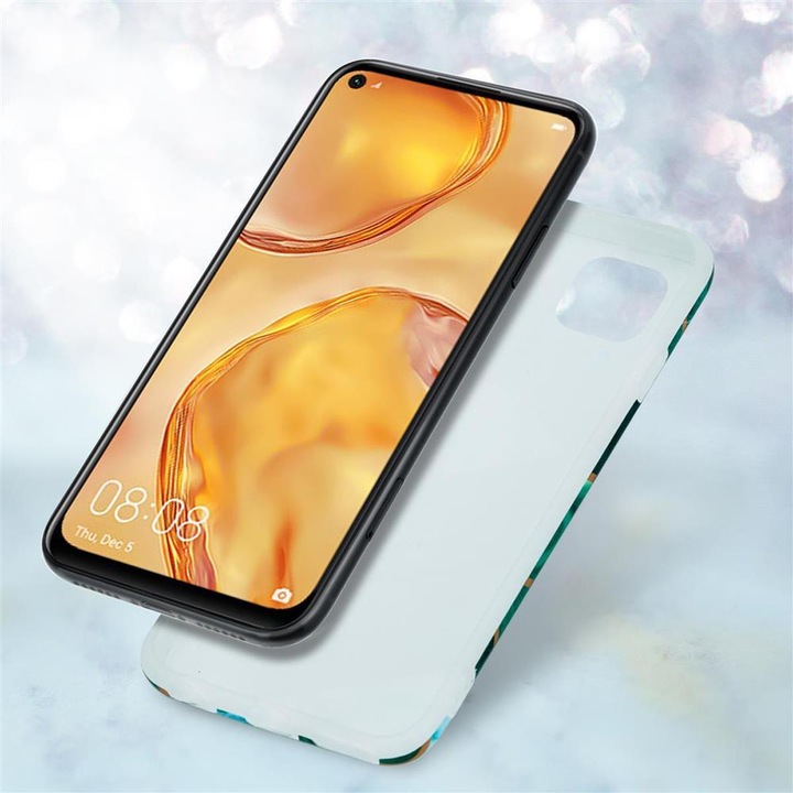 Image du produit Cadorabo Couverture IMD TPU Marbre coloré (Huawei P40 Lite)