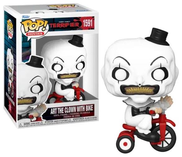 Actual product image Funko Terrifier POP! movies vinyl figurine Art the Clown w/bike 9 cm