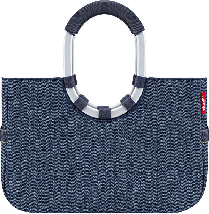 Actual product image reisenthel Shopping Basket Loopshopper M Herringbone Dark Blue