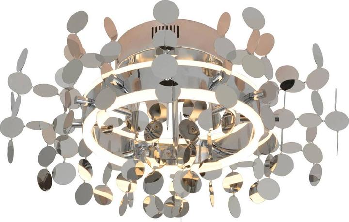 Actual product image Lucande Glimmo LED ceiling light, chrome (1850 lm)