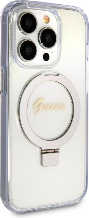 Produktbild Guess GUHMP15XHRSGSD iPhone 15 Pro Max 6.7" przezroczysty/transparent hardcase Ring Stand Script Gli (Apple iPhone 15 Pro Max)