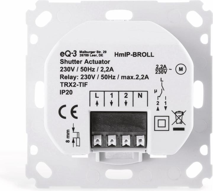 Image du produit Homematic IP Actionneur de volet roulant pour interrupteur de marque (Actionneur de volet)