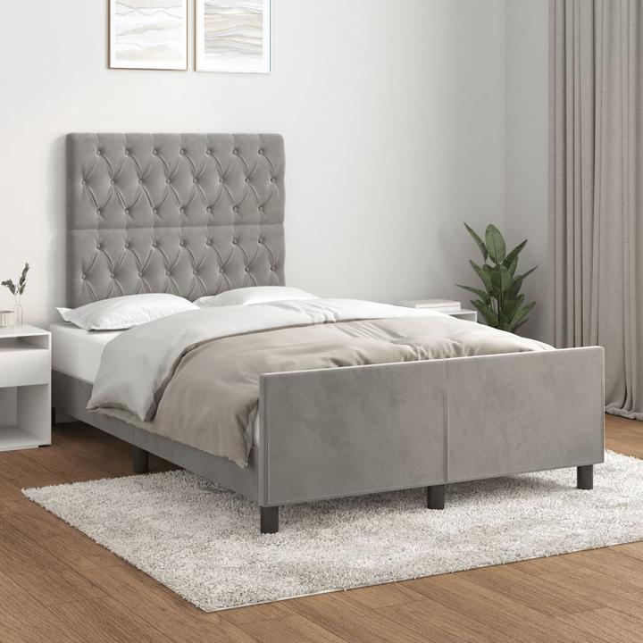 Image du produit vidaXL Bettgestell mit Kopfteil (120 x 190 cm)