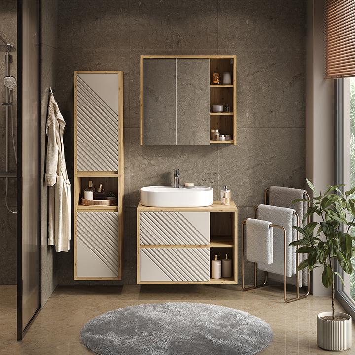 Produktbild Vicco Badmöbel-Set Viola, Artisan-Eiche,.3 Teile
