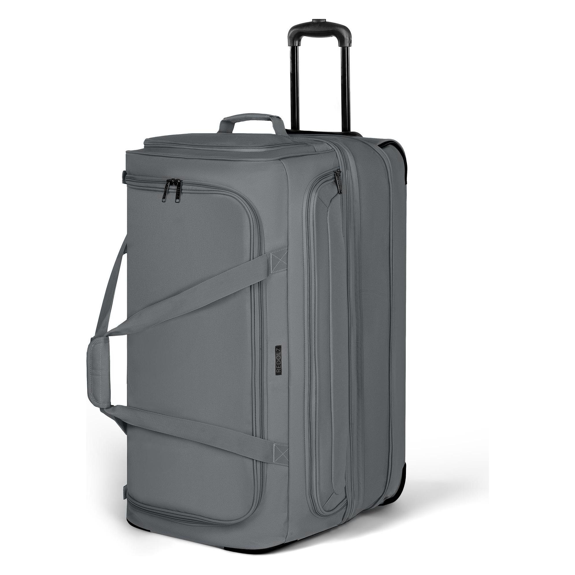 Redolz, Koffer, Duffle Essentials 2 Rollen Reisetasche 70 Cm Mit Dehnfalte, Grau, (90 l)