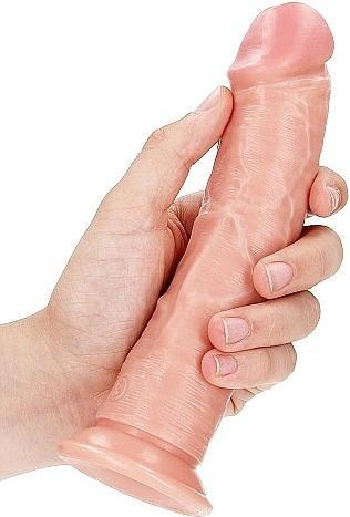 Produktbild RealRock Curved Realistic Dildo with Suction Cup - 7"/ 18 cm