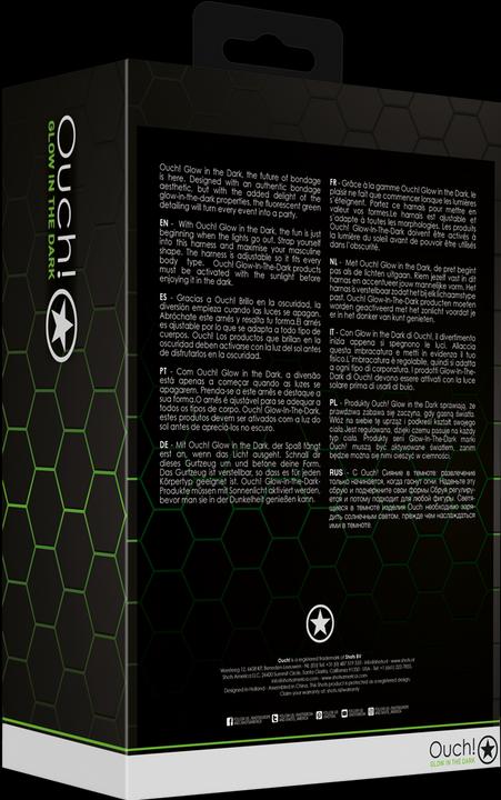 Image du produit Ouch! Chest Bulldog Harness - GitD/Black - S/M