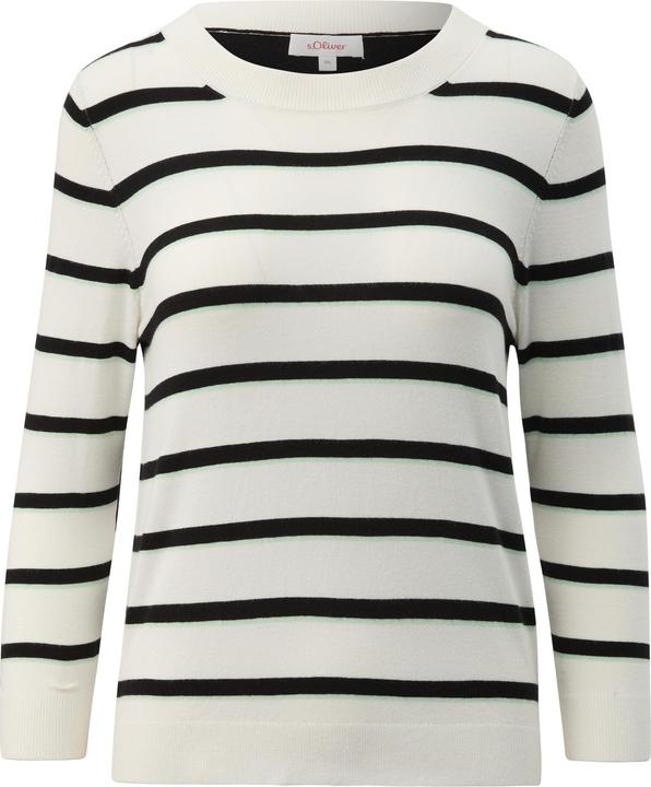 Produktbild s.Oliver Strickpullover Strickpullover mit Ringelmuster (36)