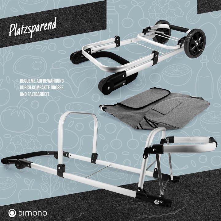 Actual product image Dimono Klappbarer Einkaufstrolley mit Kühlfach, 56 Liter, 30 kg