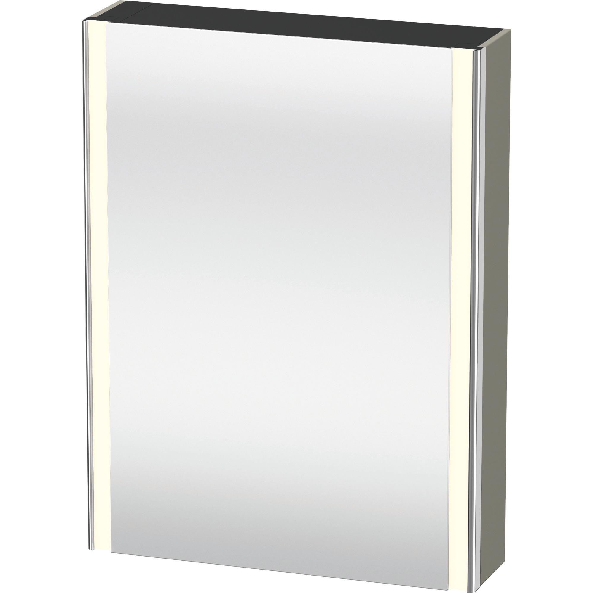Duravit, Armadio a specchio, XSquare armoire de toilette avec éclairage LED, 1 porte, charnières à gauche, 600x800x155mm (60 x 15.50 x 80 cm)