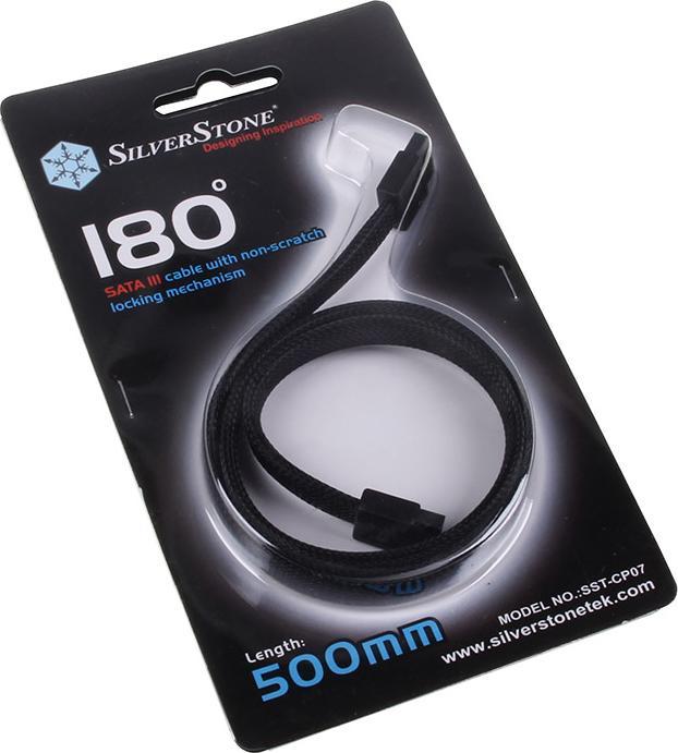 Productafbeelding Silverstone SATA III kabel 50cm - gesleeved