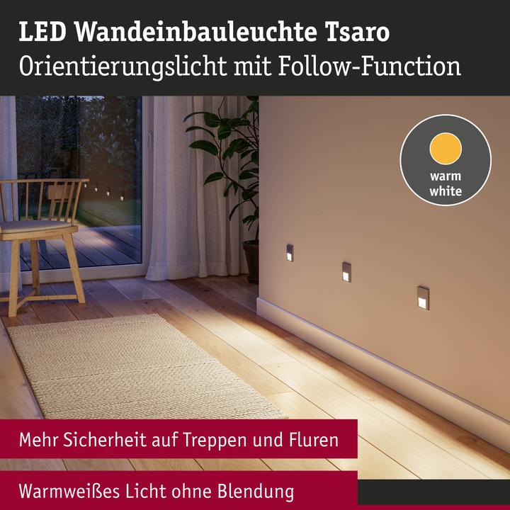 Produktbild Paulmann Wand Ebl Set 1x1w LED (Tsaro Eckig Schwarz) (120 lm)