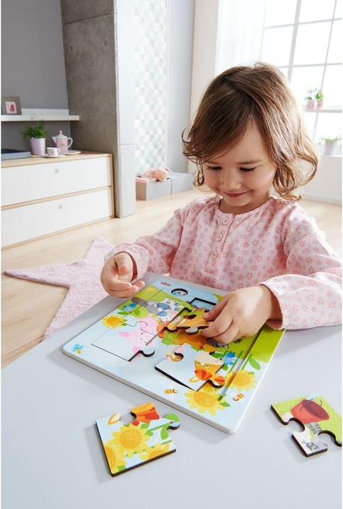 Produktbild Haba Holzrahmen-Puzzle Tierfreunde (9 Teile)