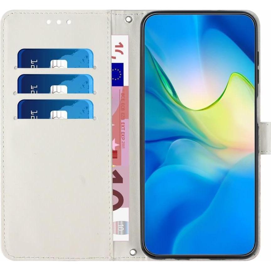 Thumbnail - Cover-Discount Xiaomi Poco X5 - Leder Hülle pink Marble (Xiaomi Poco X5, Xiaomi Redmi Note 12 5G), Smartphone Hülle, Pin...